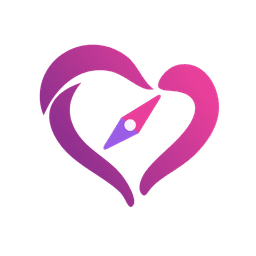 Logo de Love Languages: corazón con una brújula
