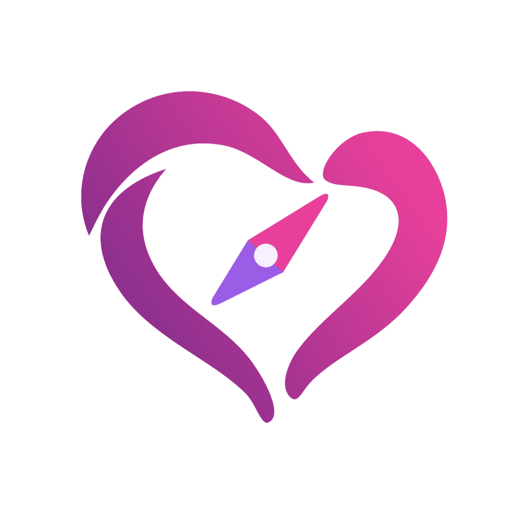 Logo de Love Languages: corazón con una brújula